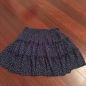BCX Blue Mini Skater Skirt with Tiered Design